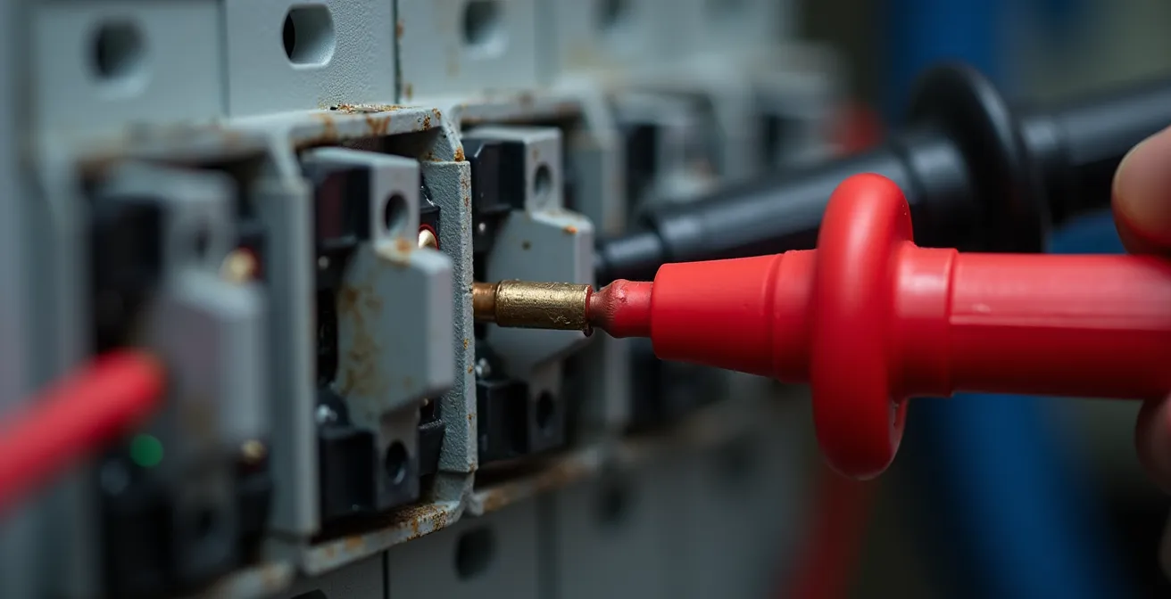 Test d'un interrupteur défectueux avec un multimètre numérique