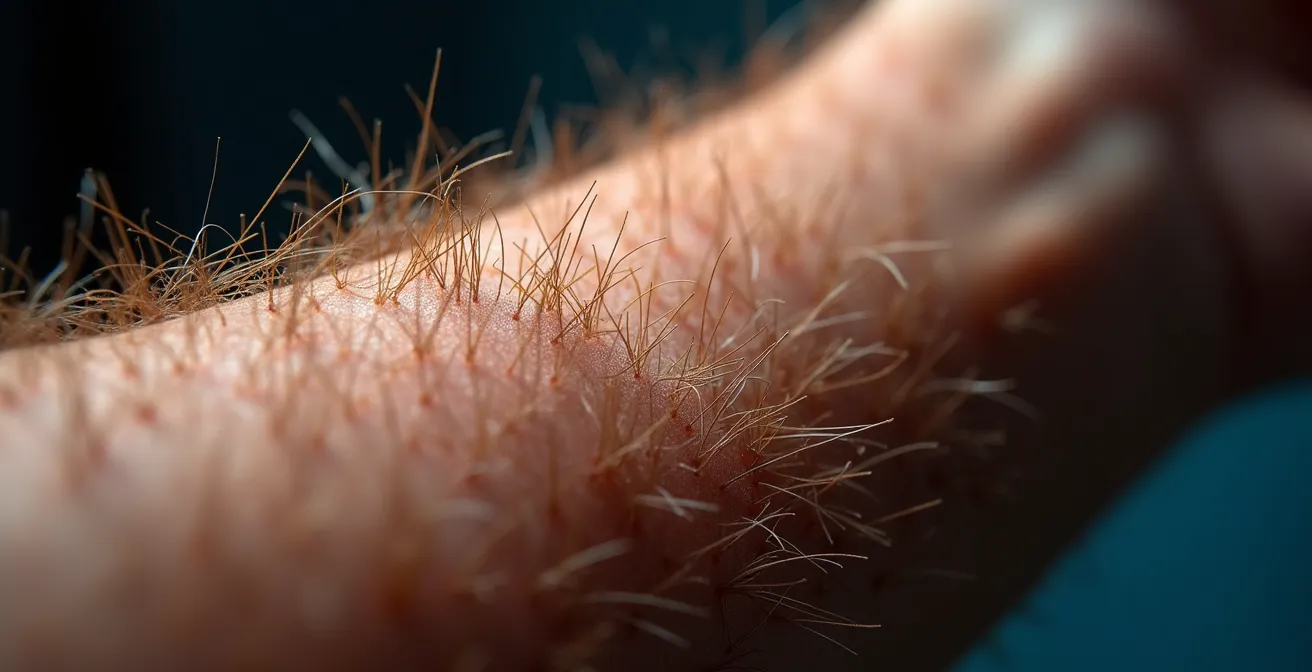 Représentation symbolique des effets du courant électrique sur le corps humain