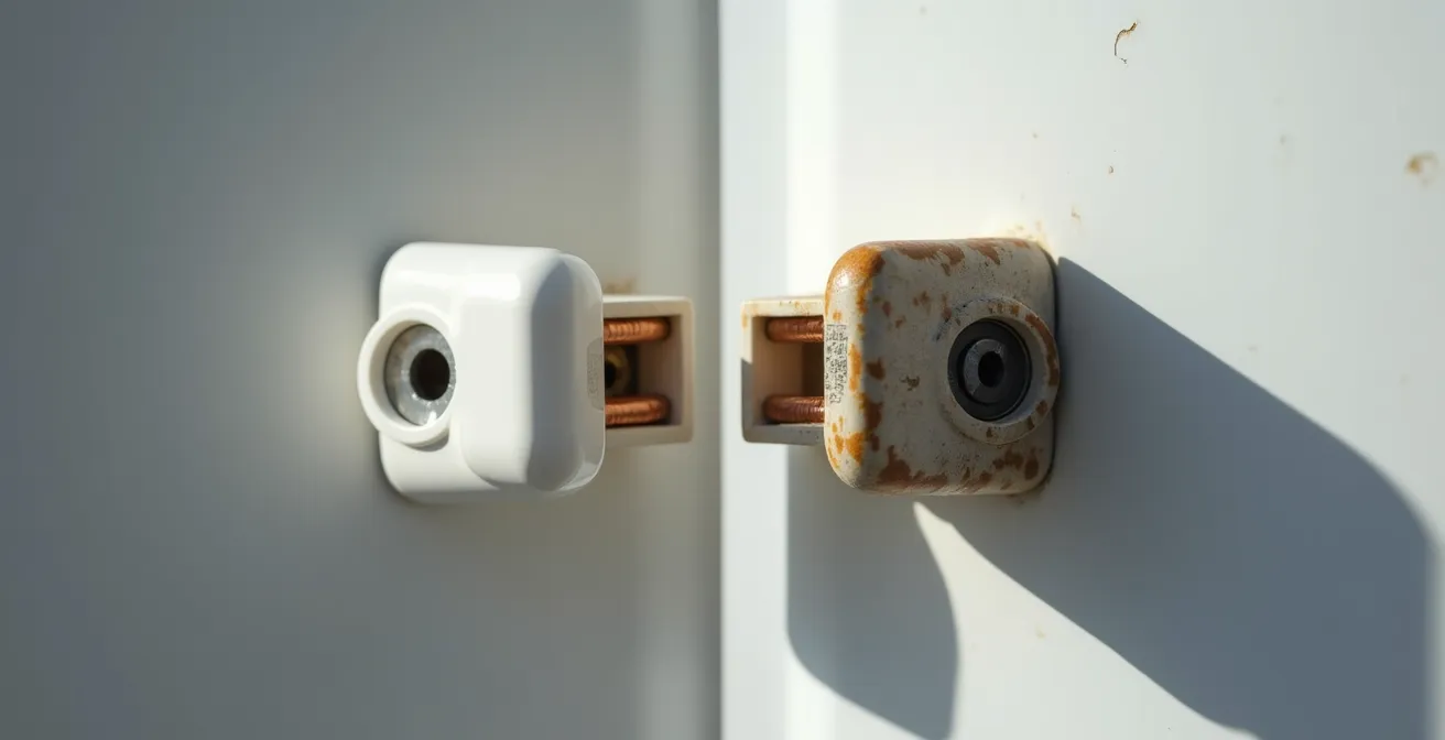 Comparaison visuelle entre connecteur Wago et domino électrique