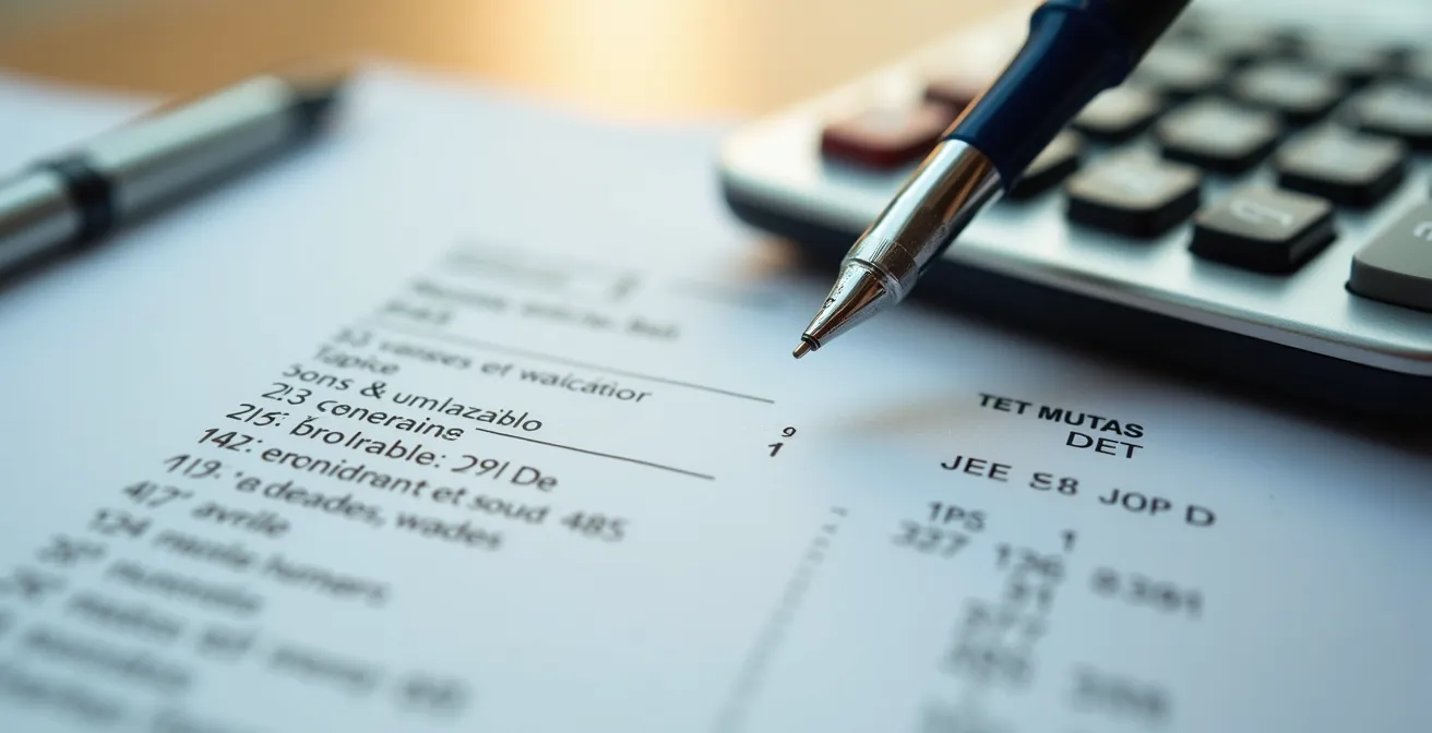 Bureau avec calculatrice et documents administratifs pour les aides à la rénovation énergétique