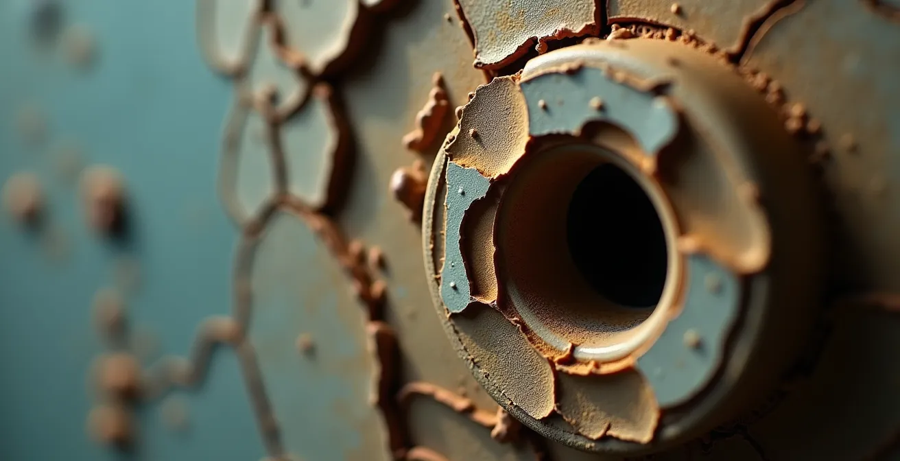 Douille électrique détériorée par la chaleur d'une ampoule halogène