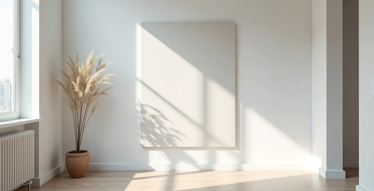 Installation moderne d'une gaine technique de logement dans un couloir