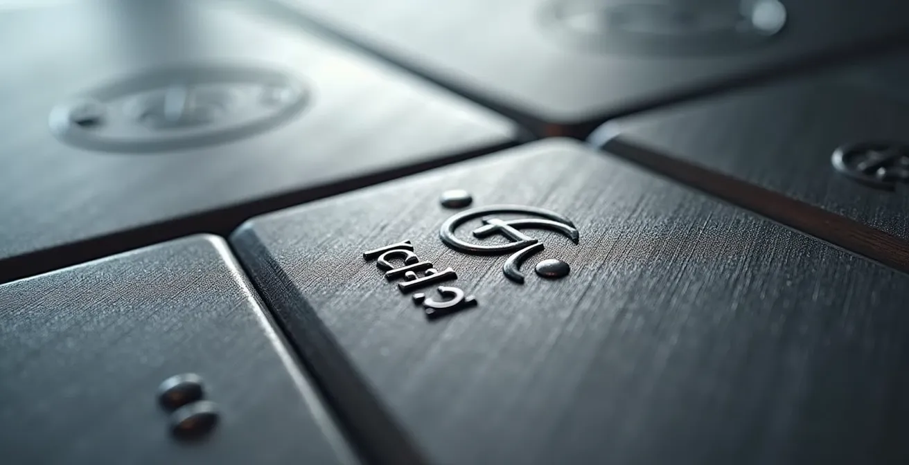 Fond de casseroles montrant différents symboles de compatibilité induction