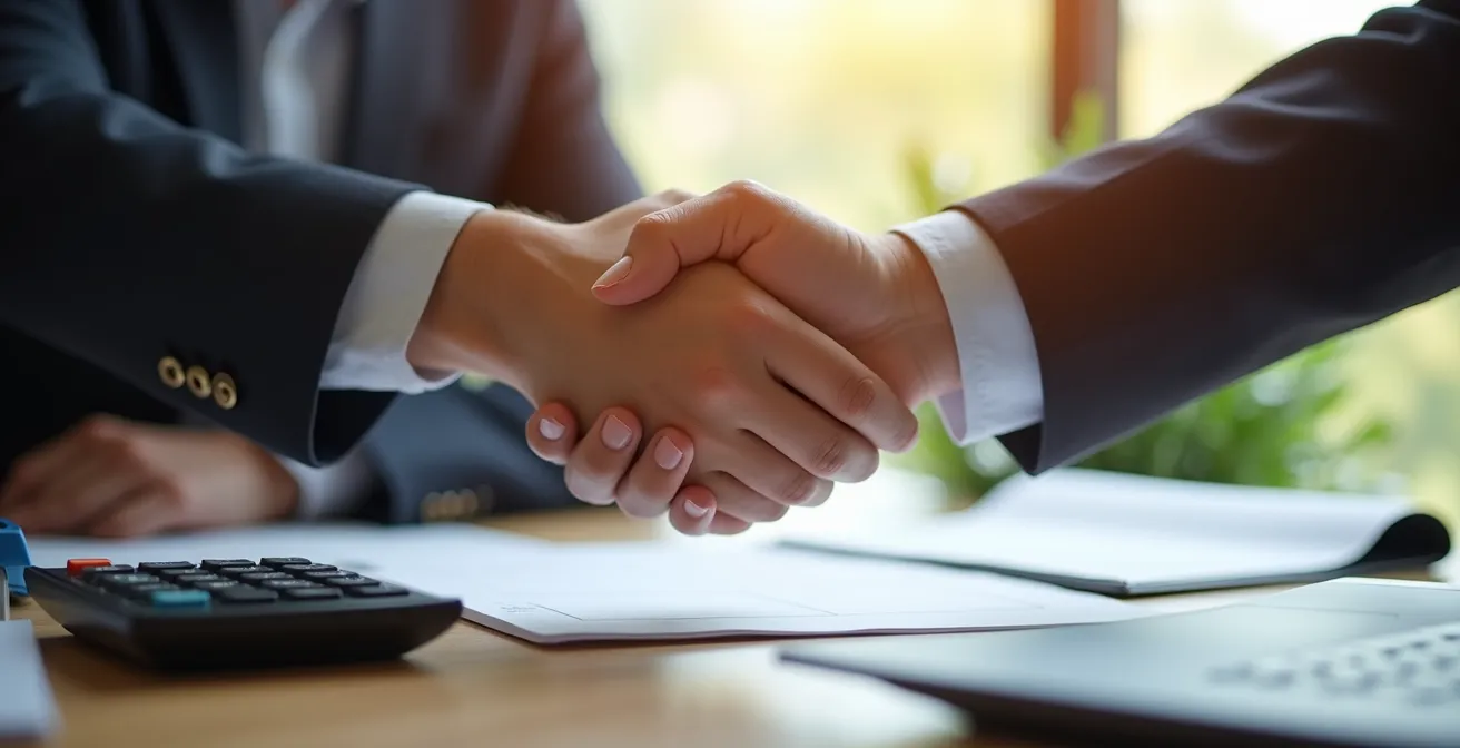 Conseiller bancaire expliquant les options de micro-crédit pour financer le reste à charge d'une rénovation électrique