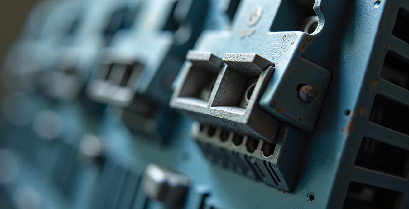 Parafoudre installé dans un tableau électrique moderne protégeant contre les surtensions