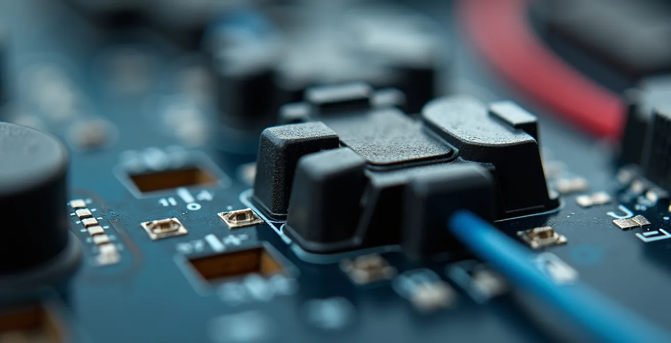 Vue macro d'un module de programmation Tempo dans un tableau électrique