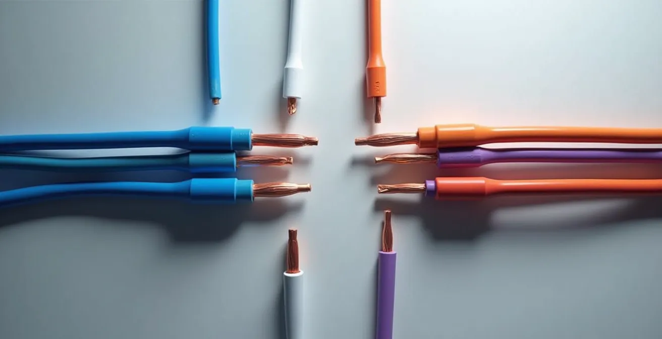 Schéma de câblage va-et-vient montrant le code couleur correct des fils électriques