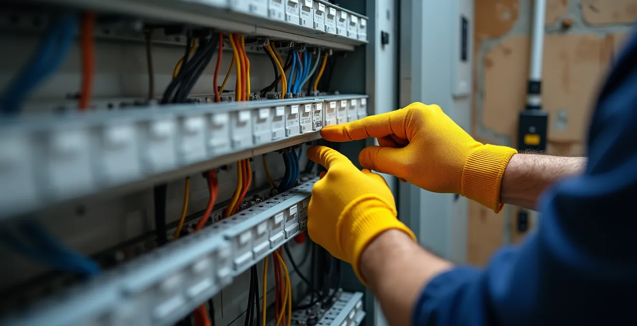 Tableau électrique modulaire avec emplacements libres pour future extension