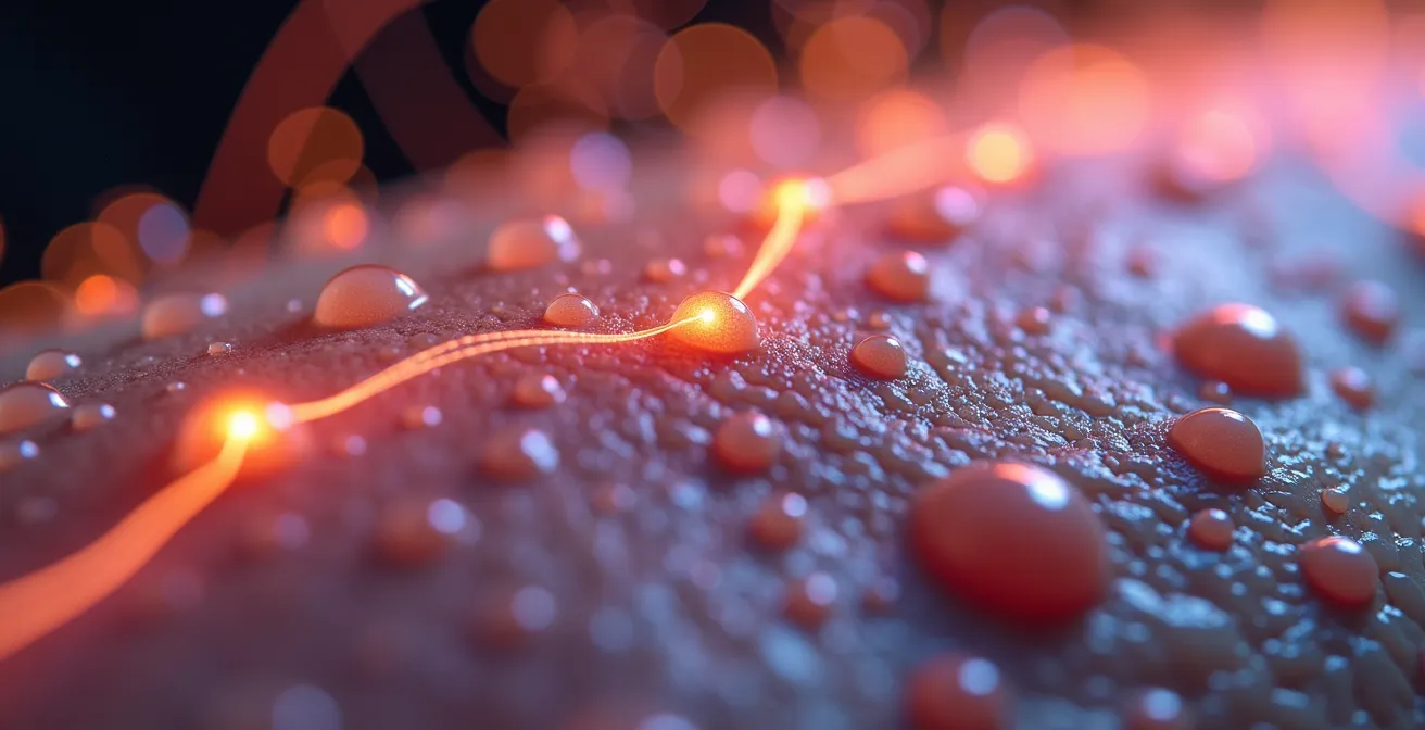 Schéma du trajet du courant électrique dans le corps humain montrant les organes à risque