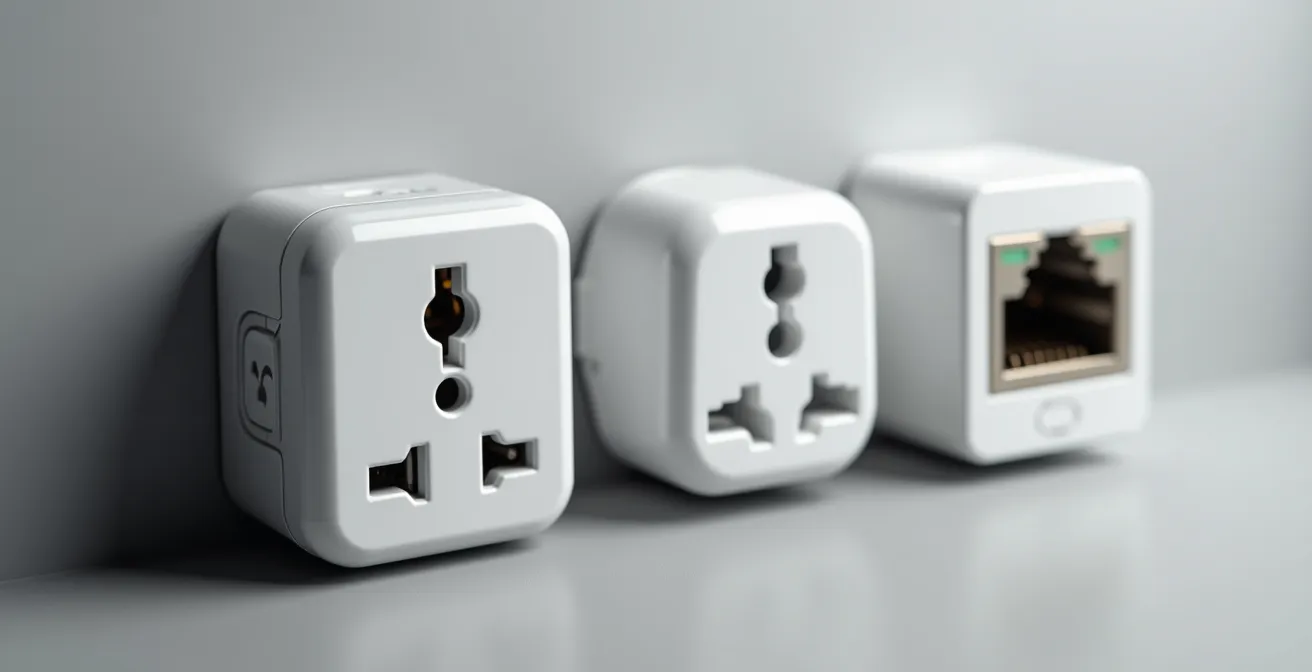 Comparaison visuelle des différents types de prises électriques utilisées en France